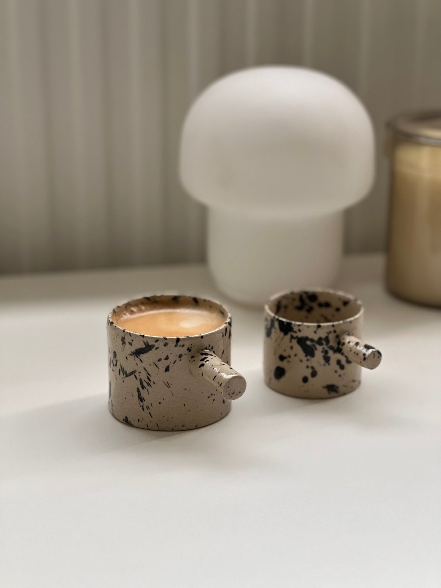 White Speckled Espresso Cup 56 ml / 2 oz