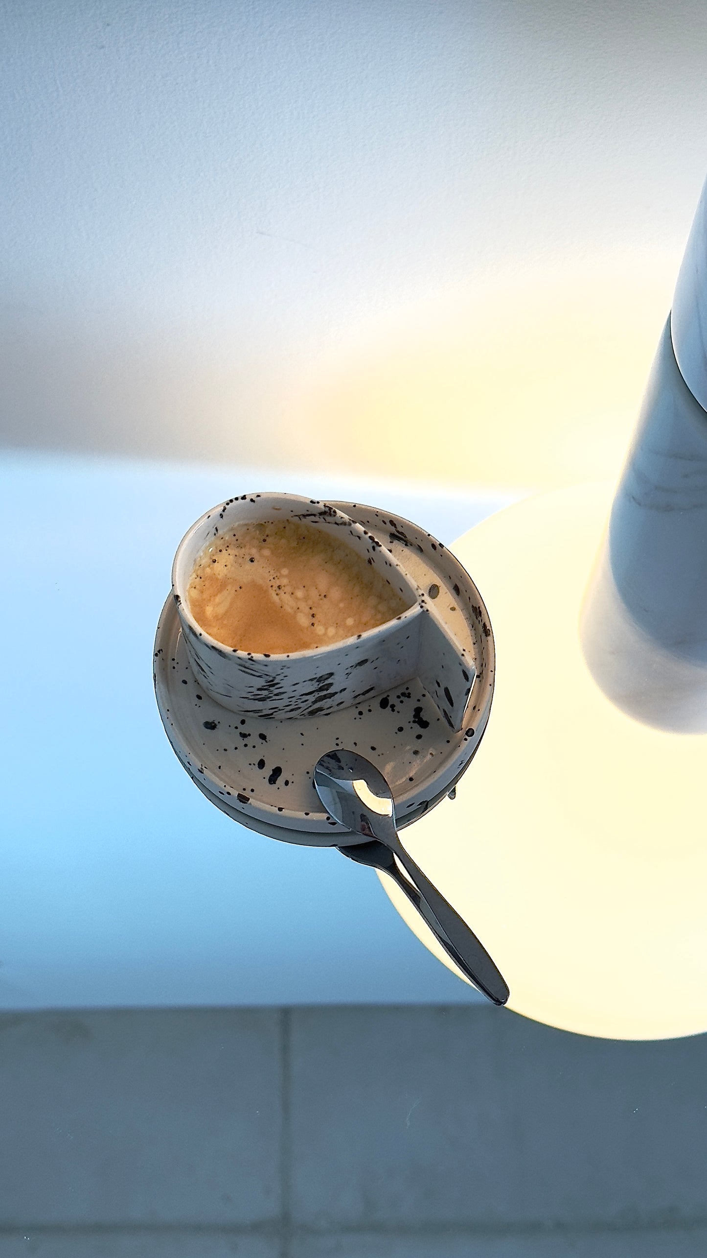 3,5 oz volume drop shape double espresso cup set