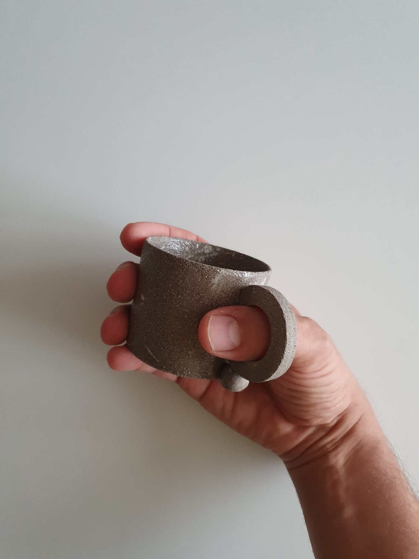 Grey Stoneware Ceramic Mug 150 ml / 5 oz