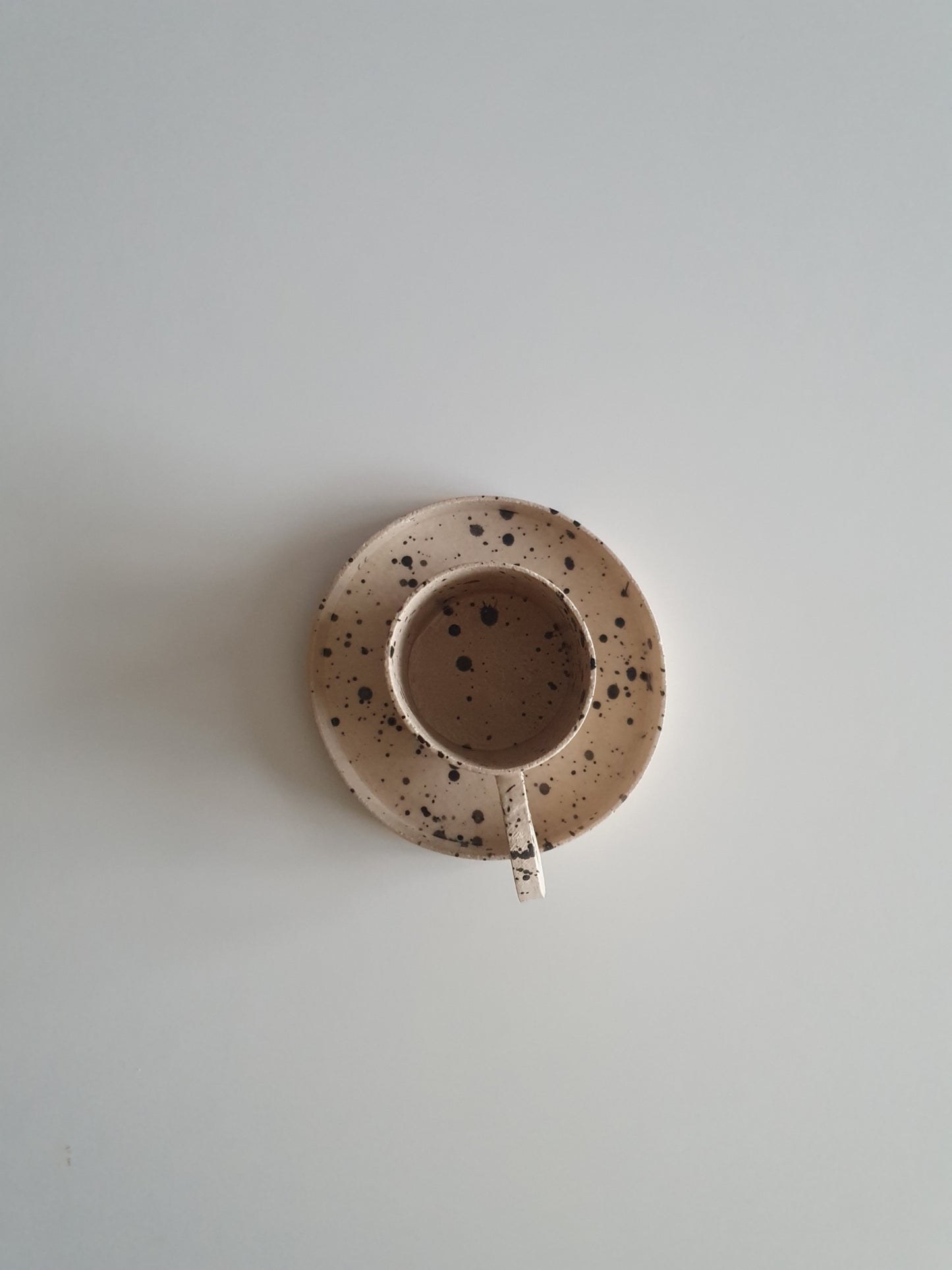 Stoneware Cup with Saucer 90 ml / 3 oz