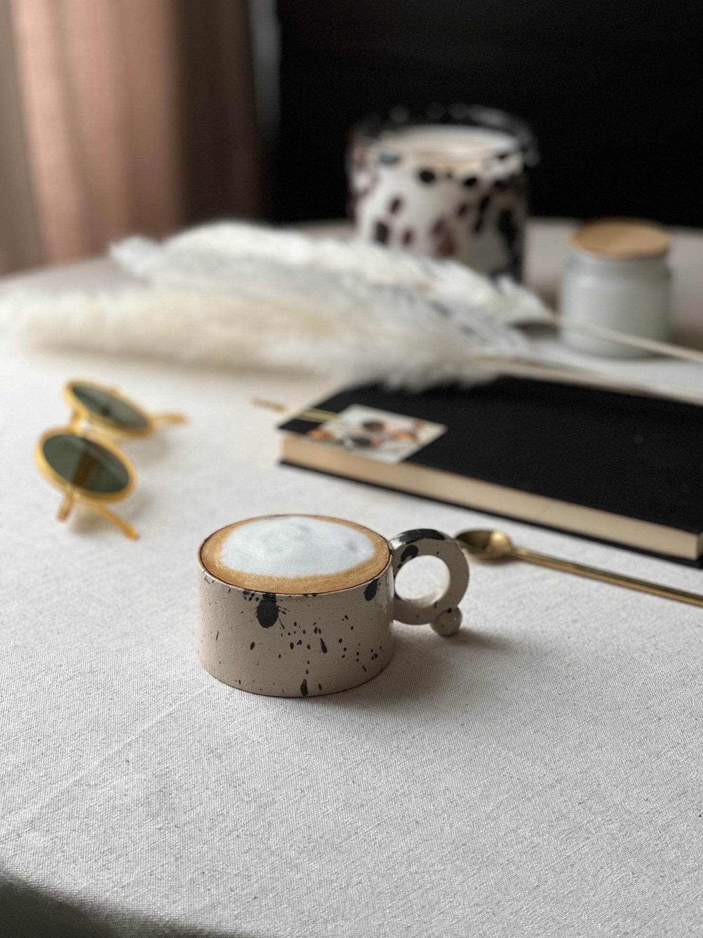 White Speckled Cappuccino Cup 150 ml / 5 oz
