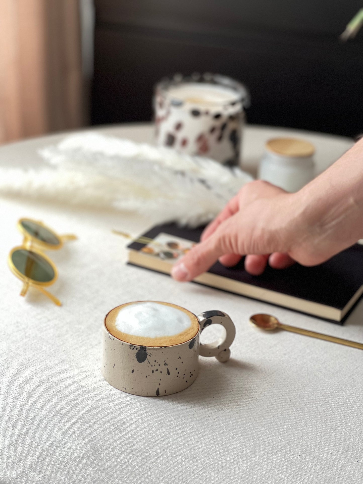 White Speckled Cappuccino Cup 150 ml / 5 oz