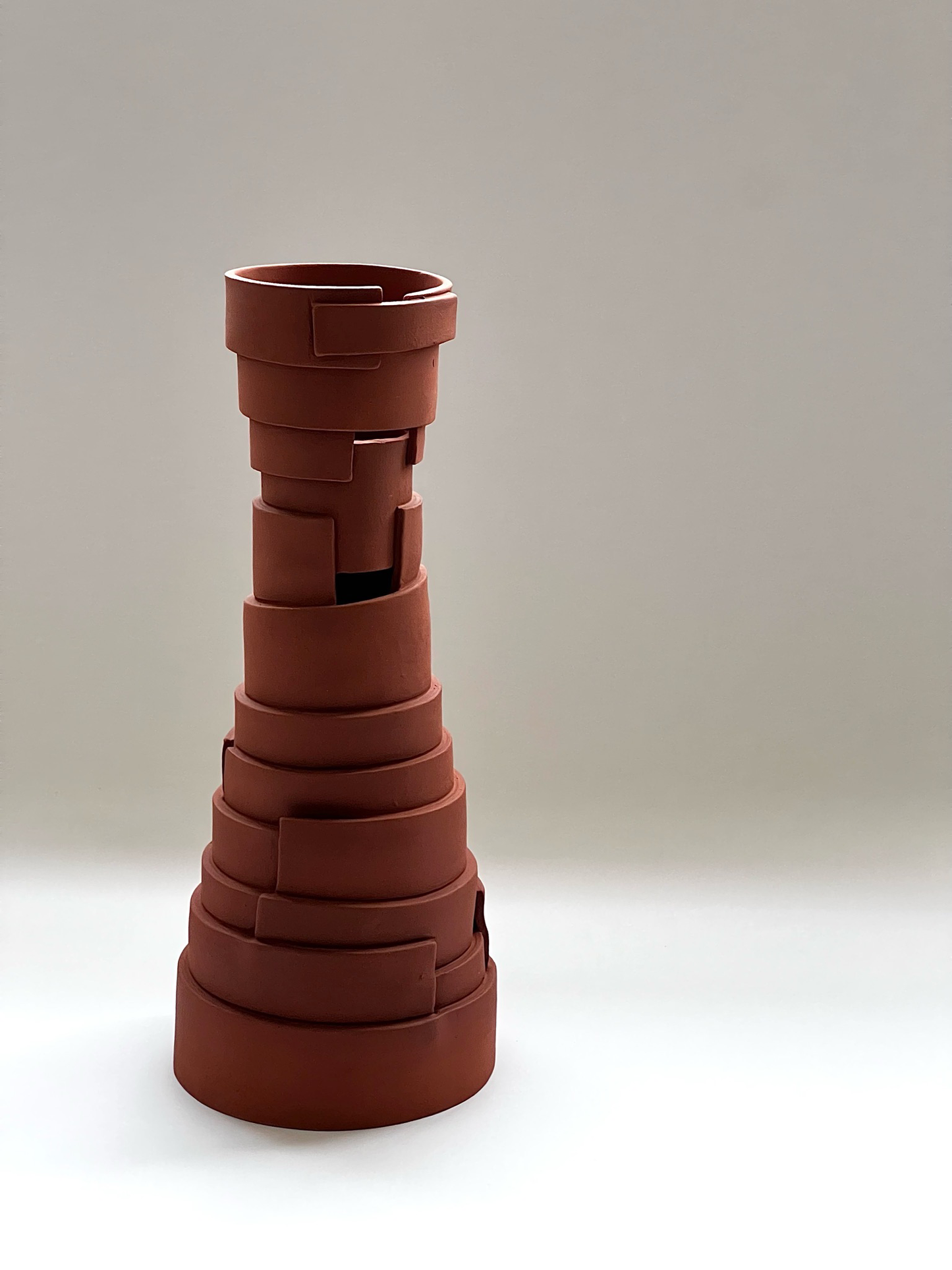 Handmade Terracotta Vase – Hand - Built Ceramic Vase for Rustic Modern Home Decor