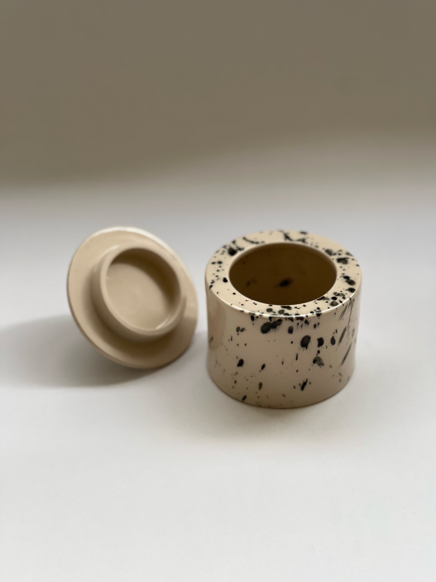 Handmade Slab Built Sugar Bowl with Lid