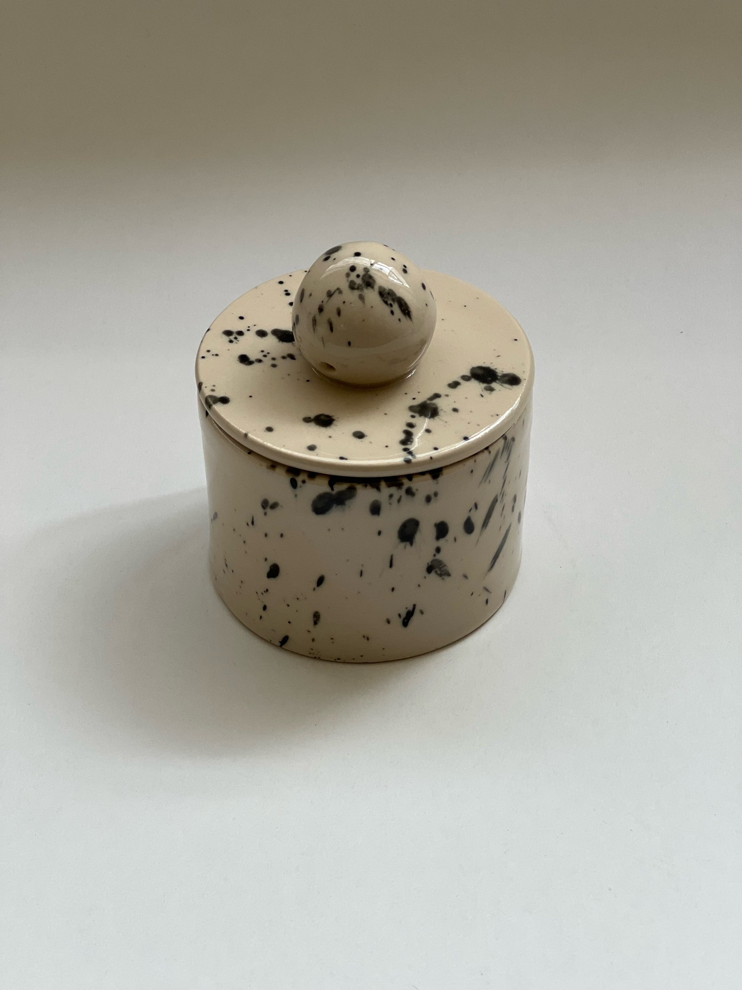 Handmade Slab Built Sugar Bowl with Lid