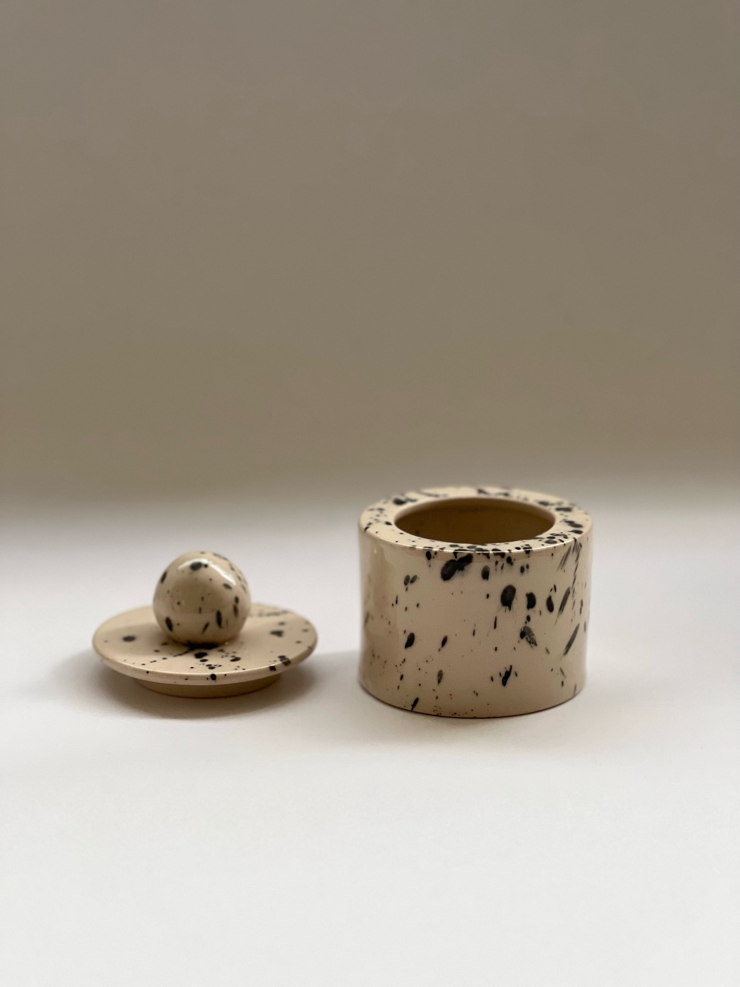 Handmade Slab Built Sugar Bowl with Lid