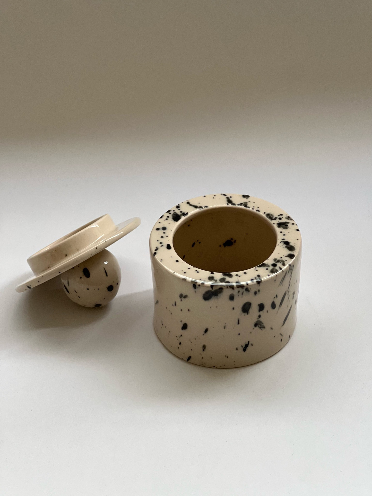 Handmade Slab Built Sugar Bowl with Lid