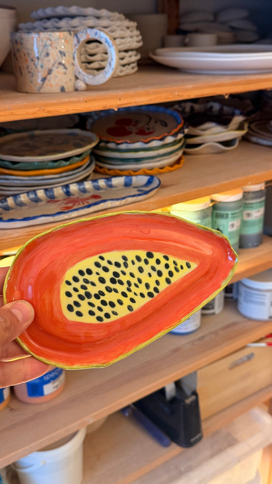 Pottery made by a team at a corporate workshop, Doppiocotto studio London