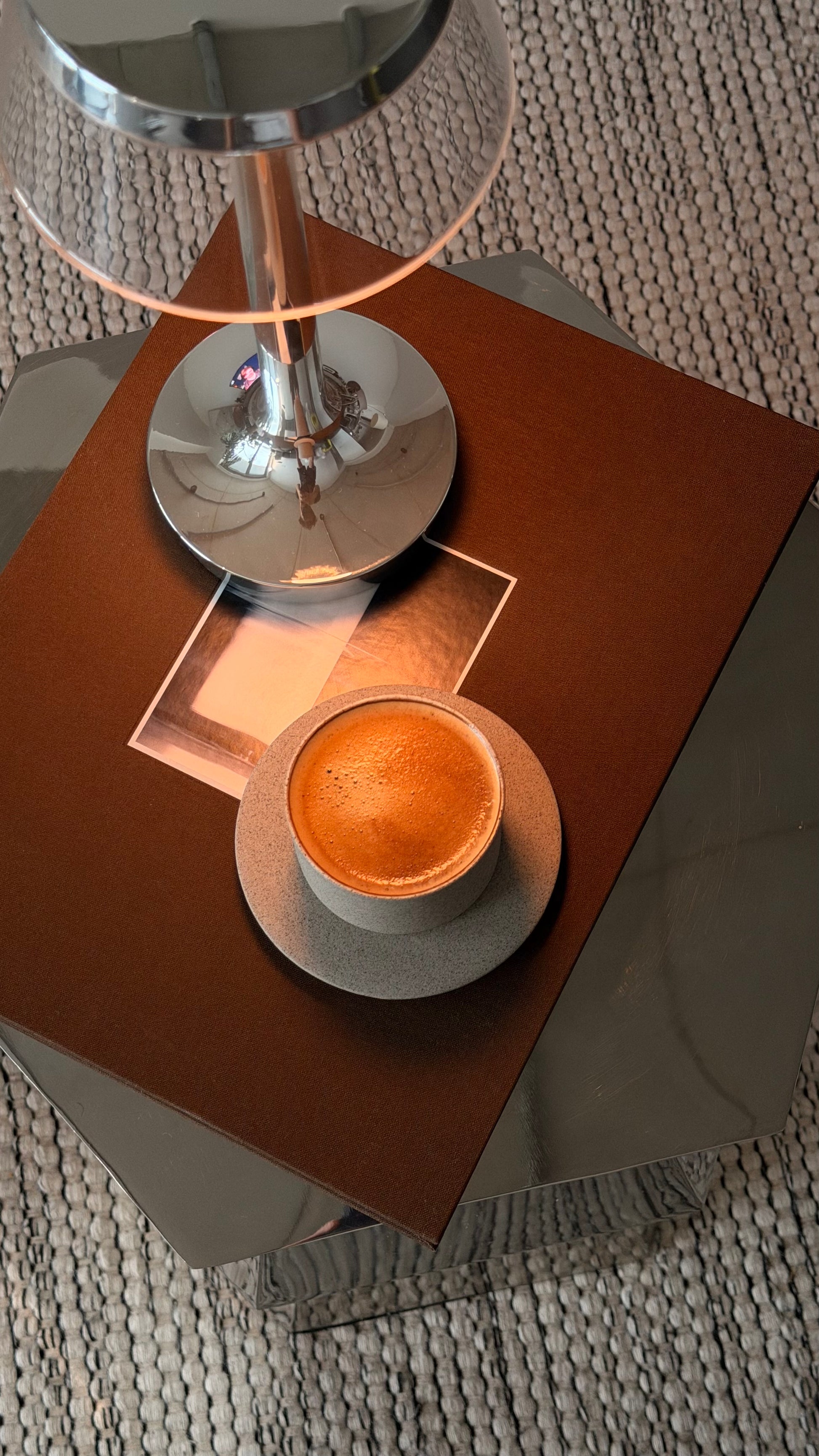 3 oz ceramic espresso cup with minimalist handleless design