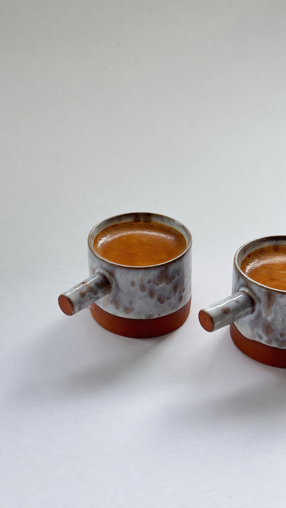 Terracotta with white glaze 60 ml espresso cup