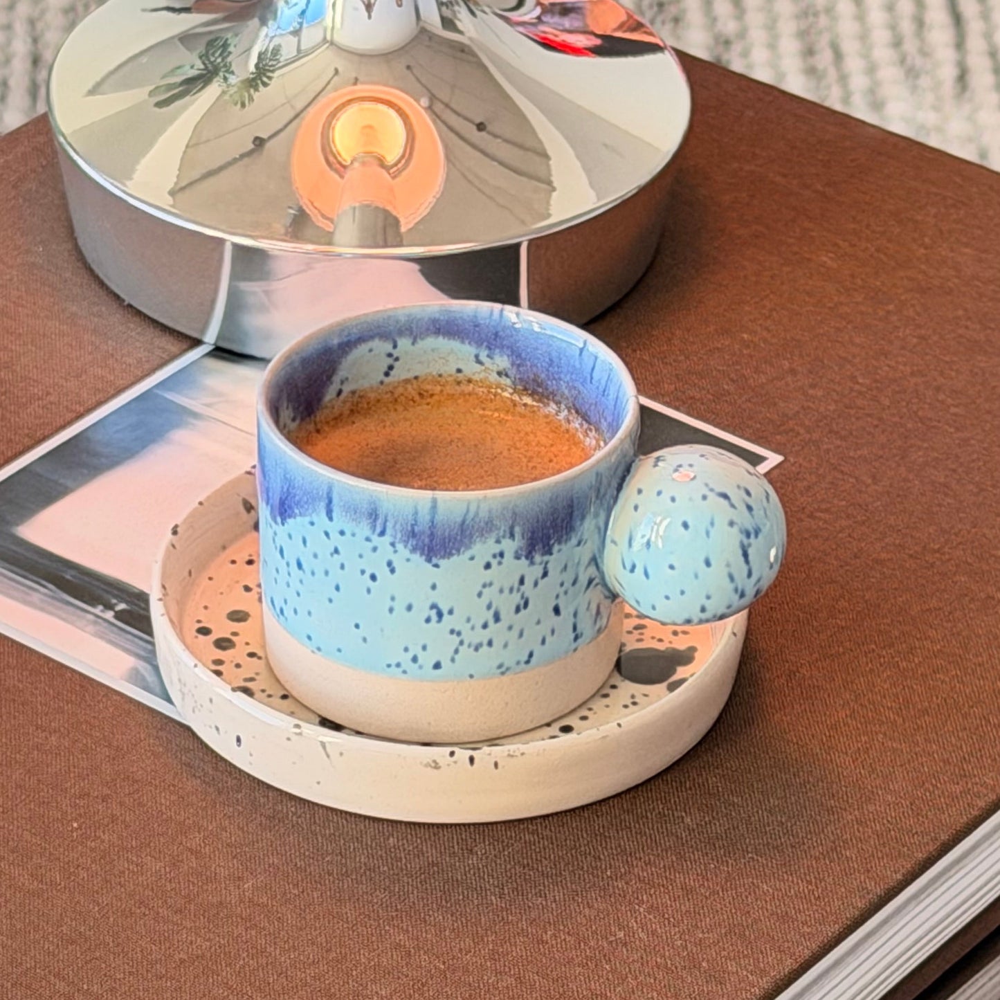 British stoneware espresso cup handcrafted in small batches