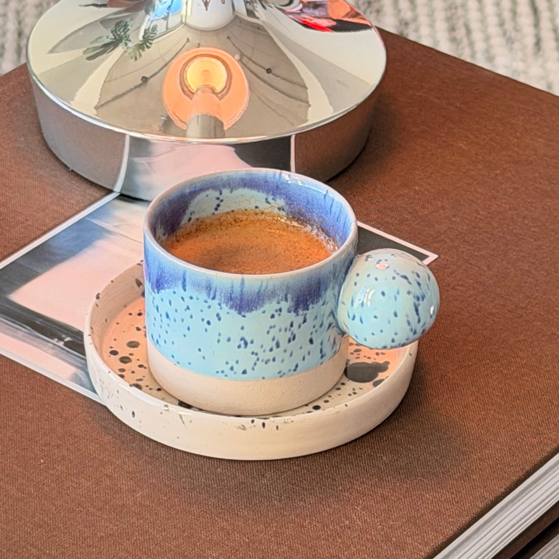 British stoneware espresso cup handcrafted in small batches