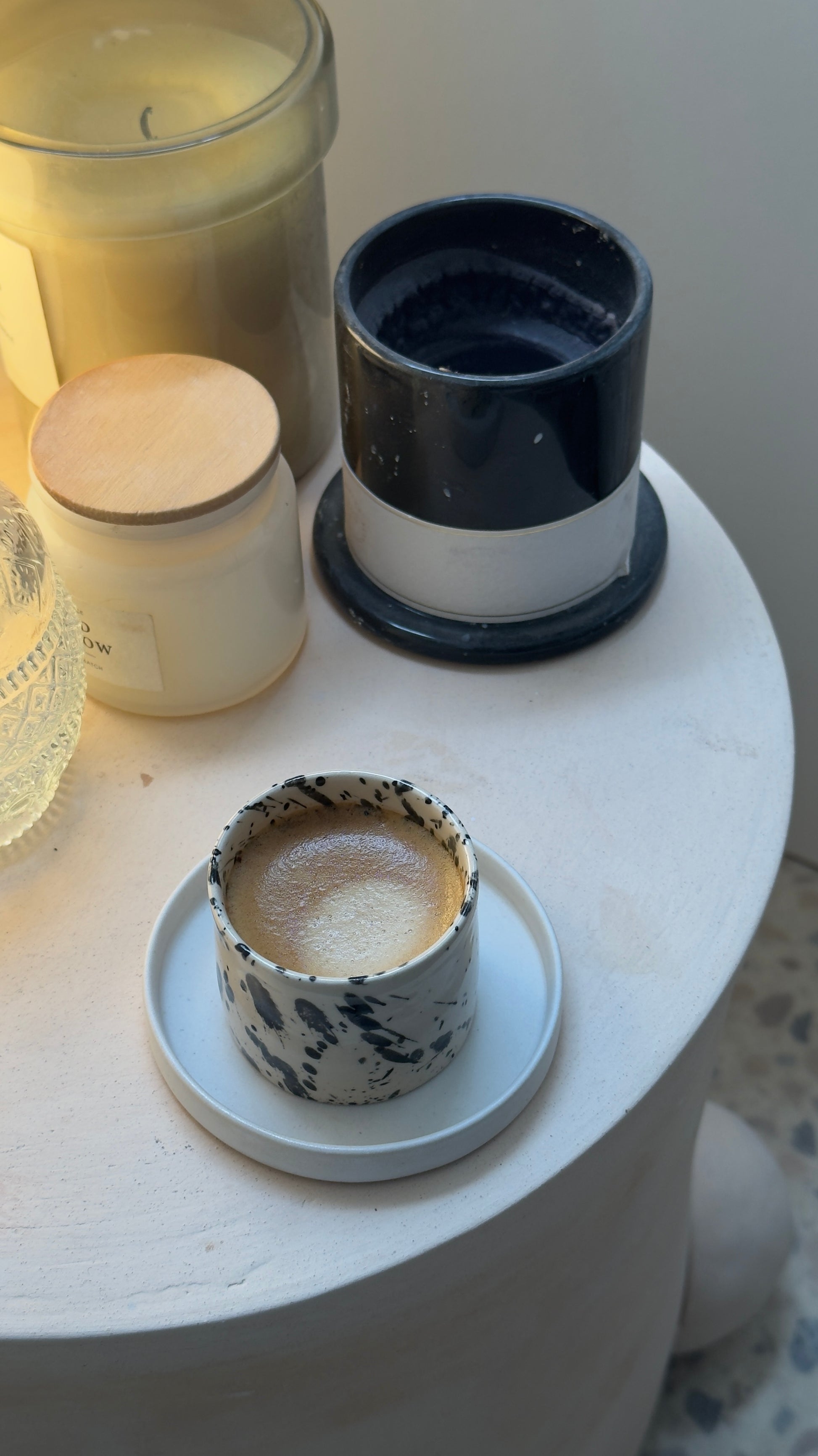 Handmade espresso cup and saucer gift for coffee lovers
