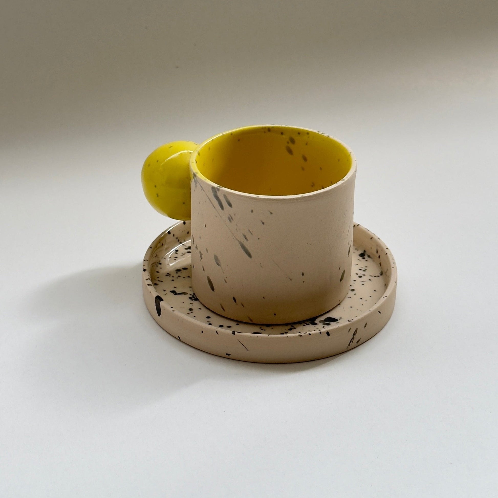 Handmade cup and saucer gift for coffee lovers and tea enthusiasts
