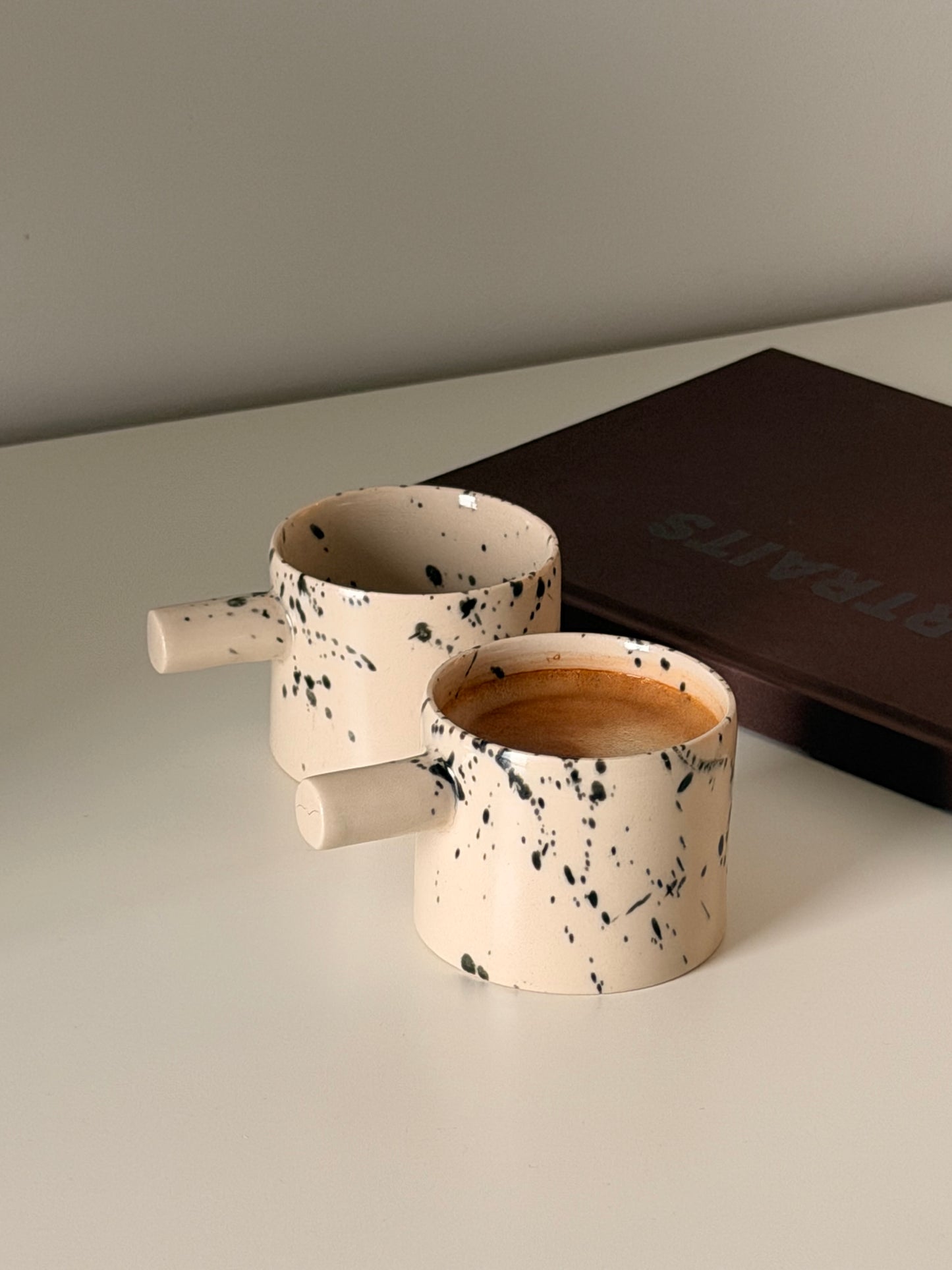 Handmade espresso cup set gift for coffee lovers