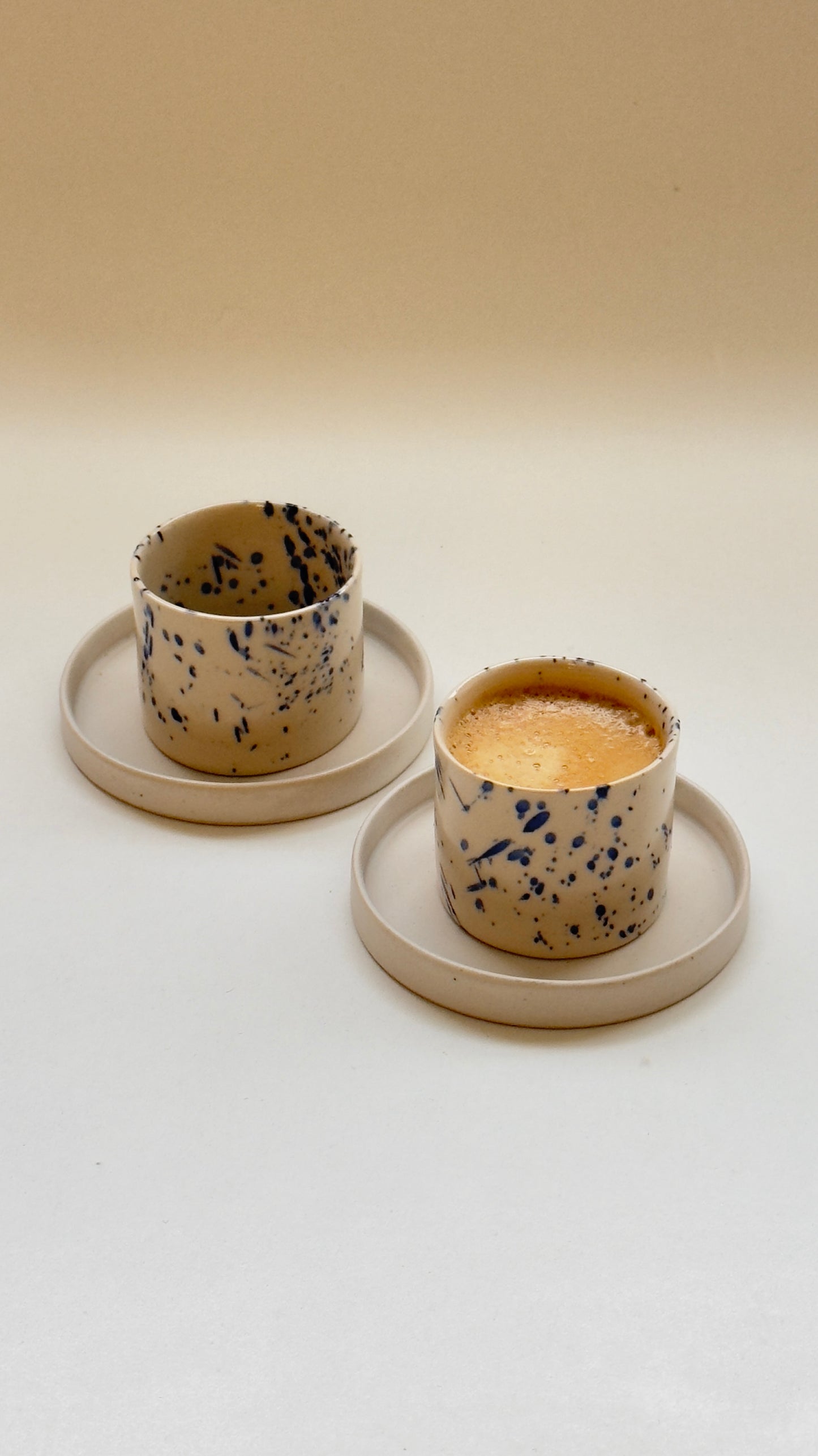 Handmade espresso cup and saucer gift for coffee enthusiasts