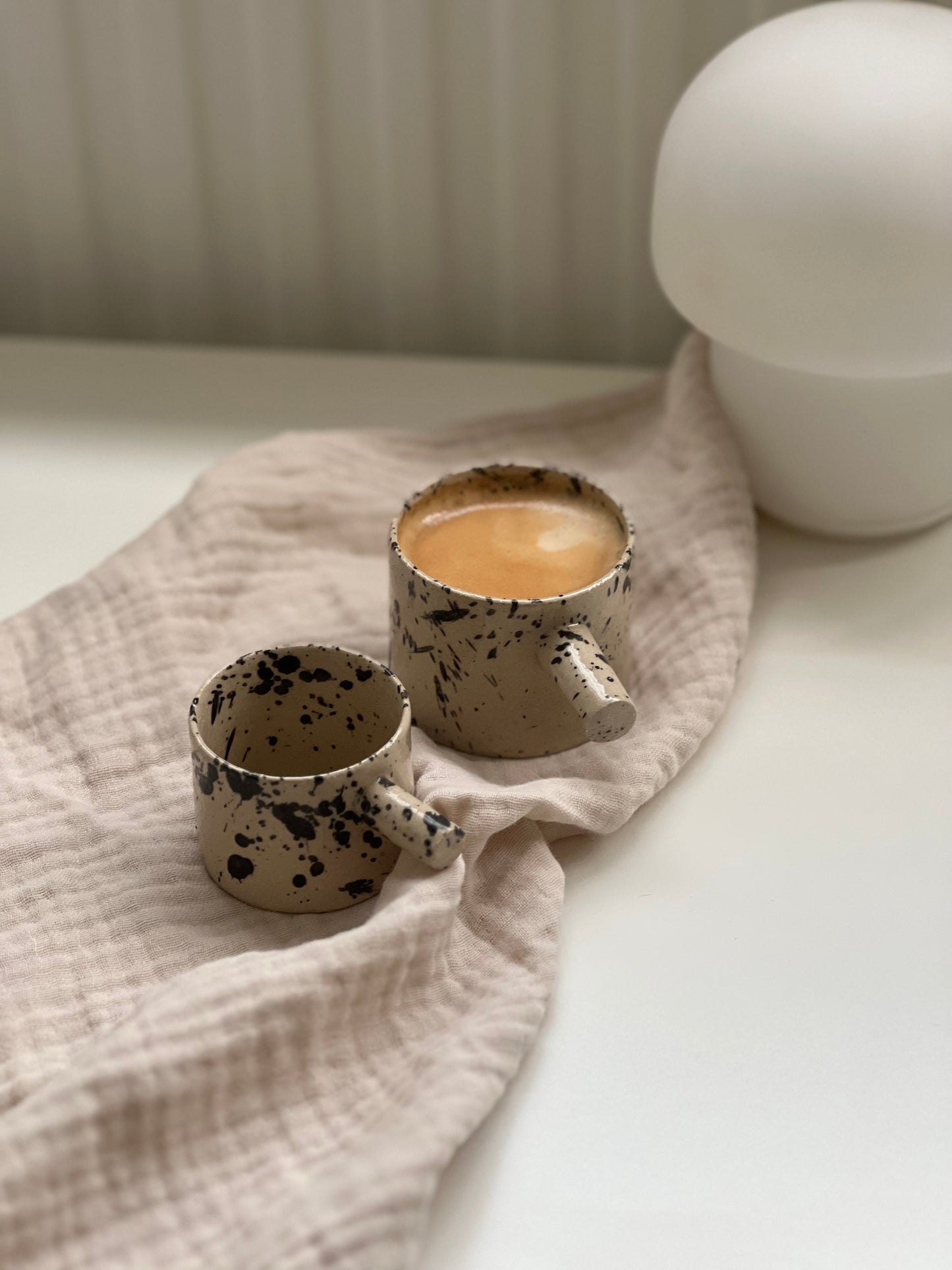 White Speckled Espresso Cup 56 ml / 2 oz