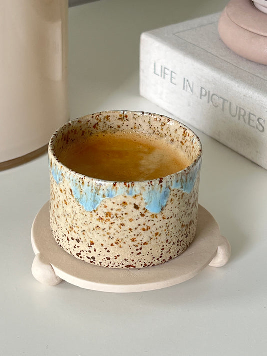 Tasse à expresso sans anse de 3 oz avec soucoupe