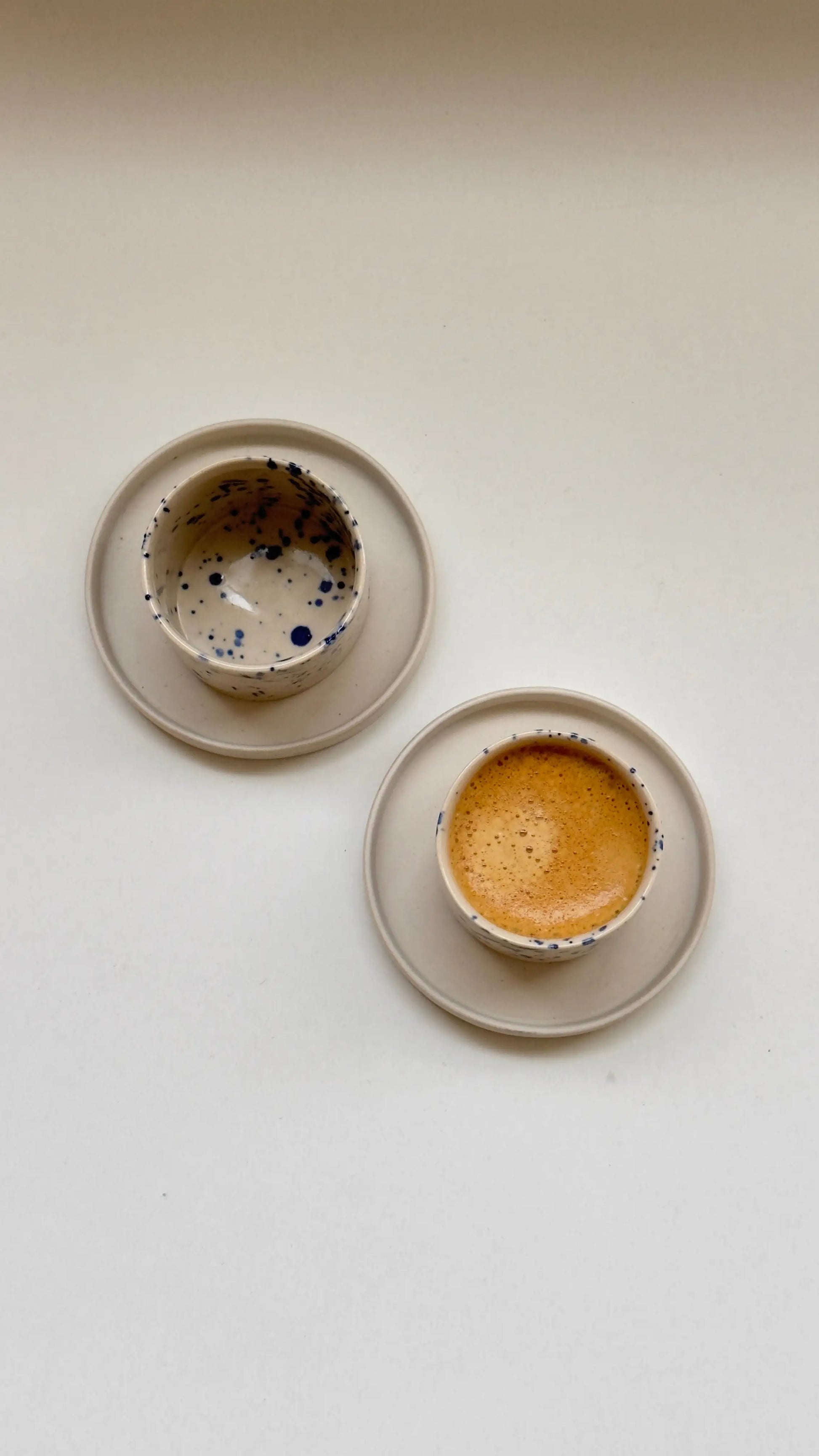 Minimalist handleless espresso cup for modern coffee rituals