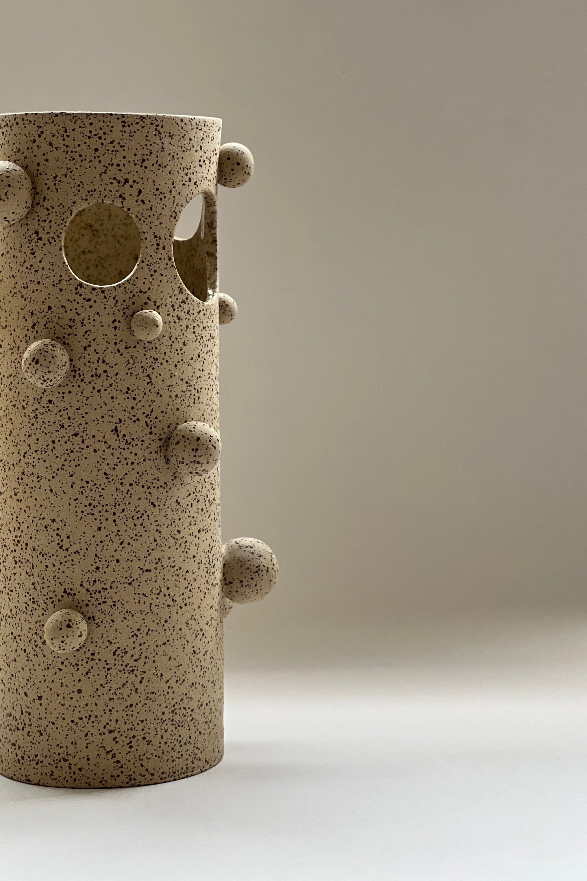 Handmade stoneware vase for Scandinavian and contemporary interiors