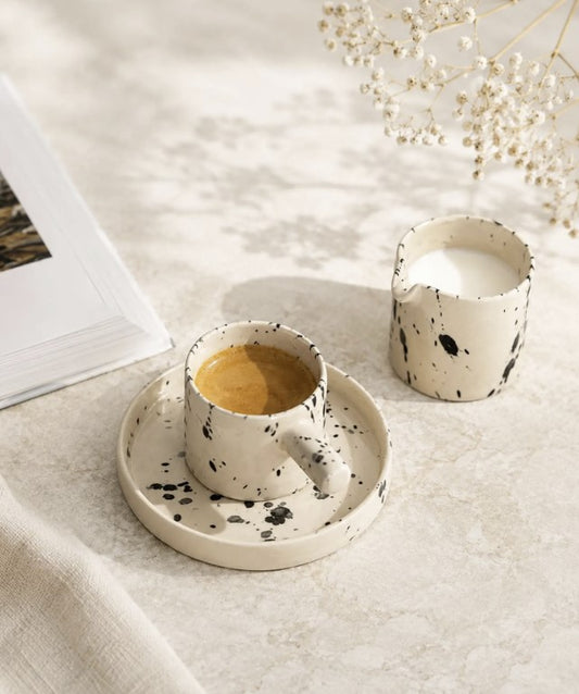 Handmade Stoneware Milk Jug for Espresso & Coffee Lovers