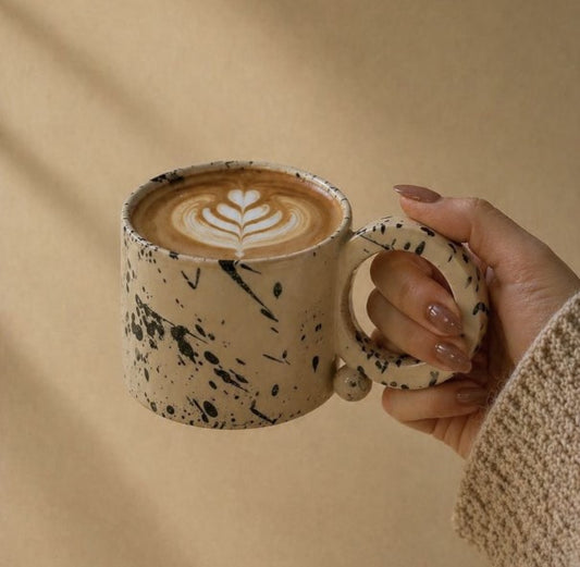 Handmade Ceramic Mug, Cappuccino or Tea Cup 8 oz