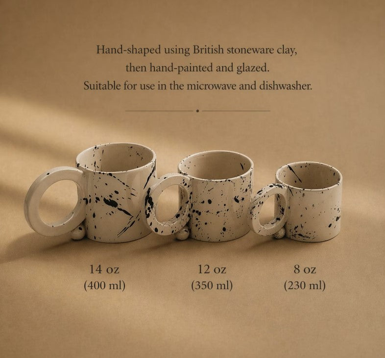 Handmade Ceramic Mug, Cappuccino or Tea Cup 8 oz
