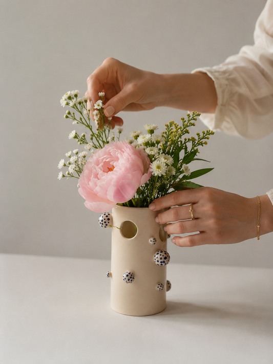 Small Sculptural Ceramic Flower Vase