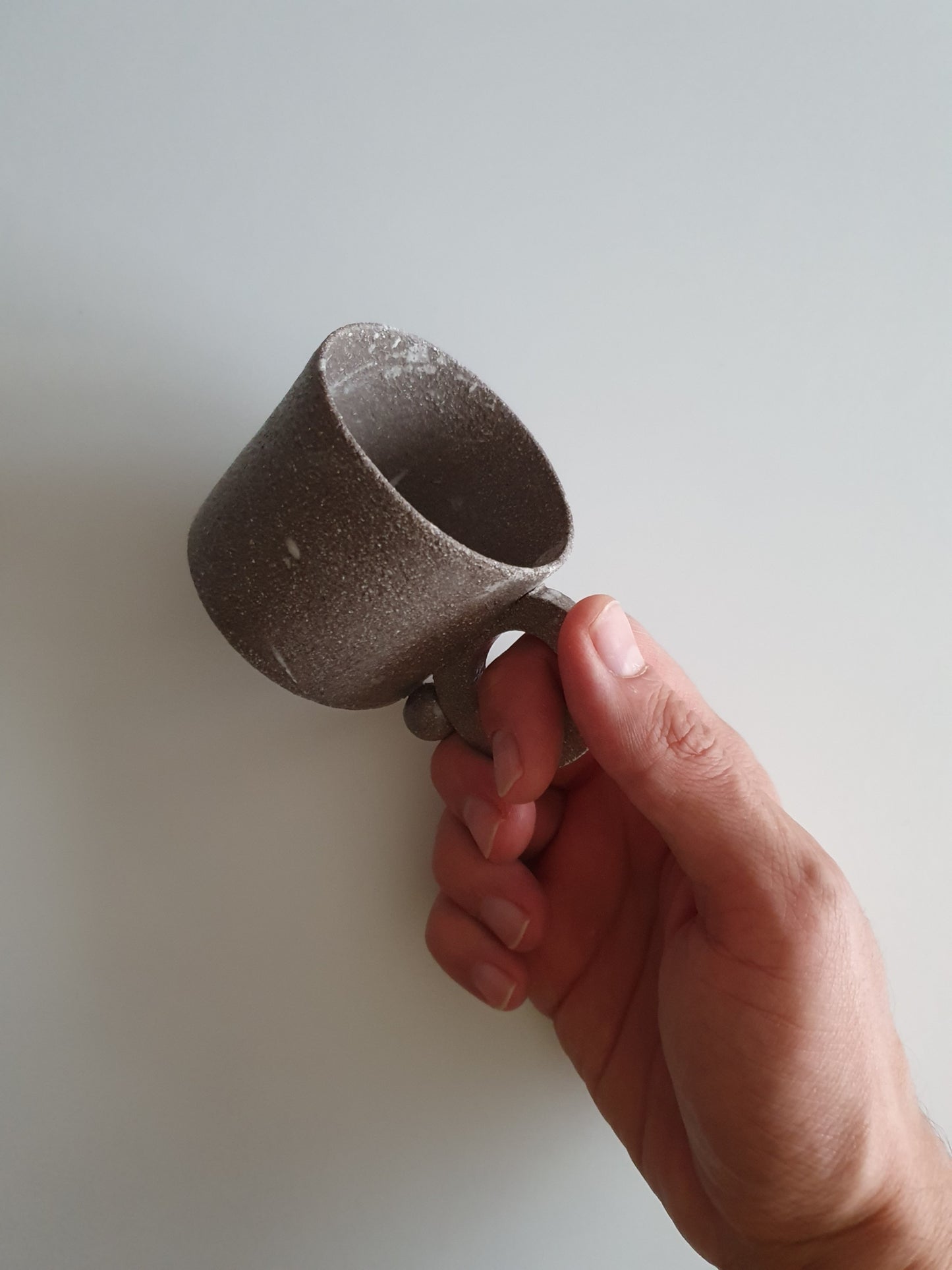 Grey Stoneware Ceramic Mug  150 ml / 5 oz