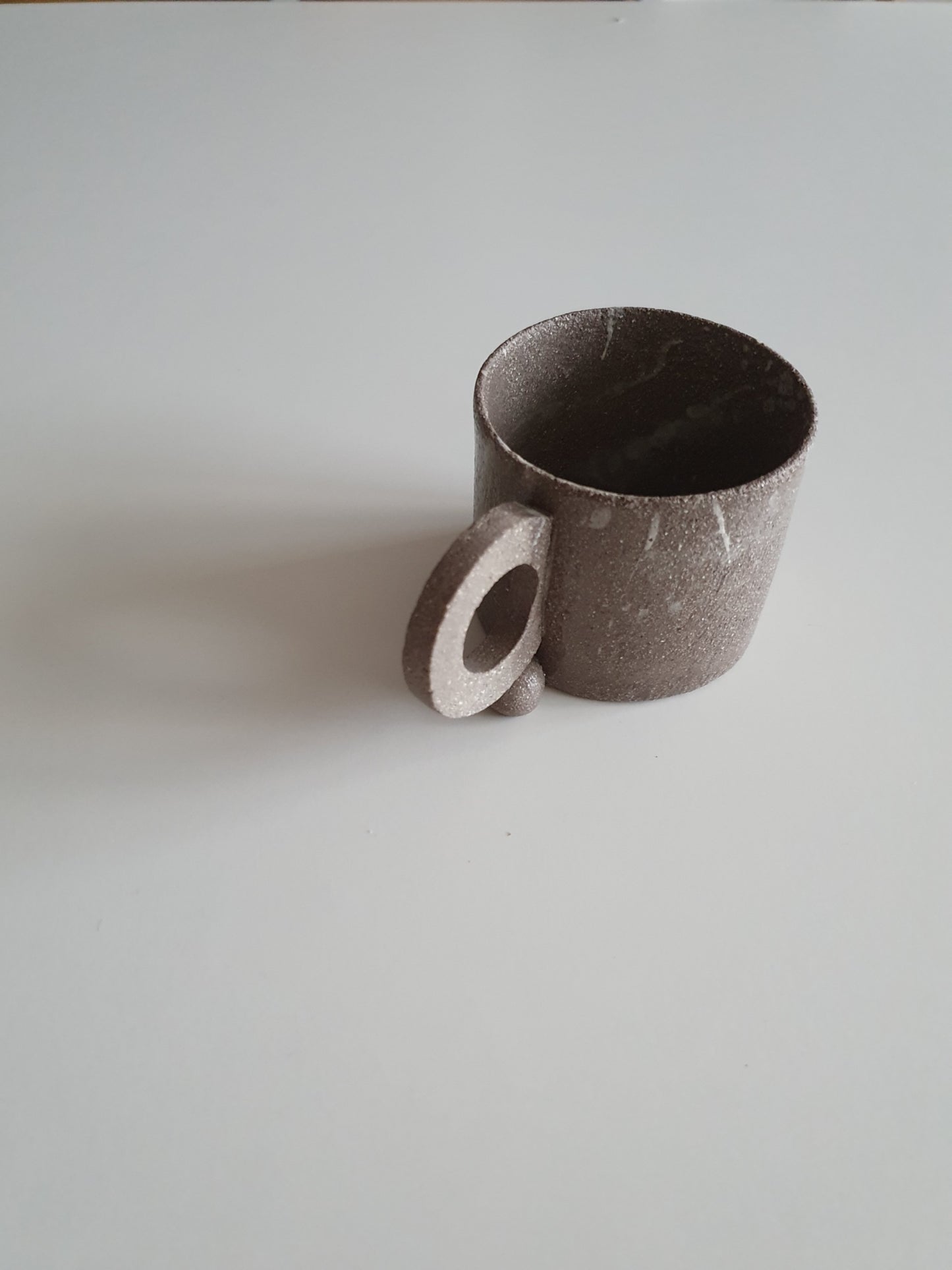 Grey Stoneware Ceramic Mug  150 ml / 5 oz