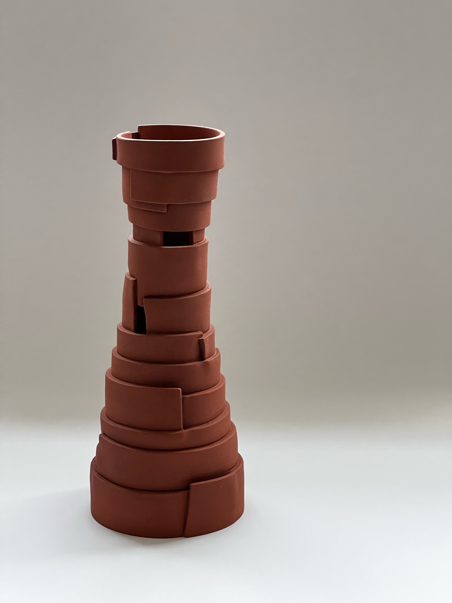 Handmade Terracotta Vase – Hand - Built Ceramic Vase for Rustic Modern Home Decor