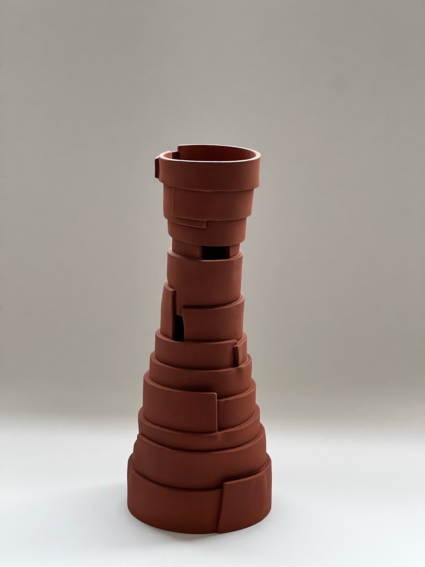 Handmade Terracotta Vase – Hand - Built Ceramic Vase for Rustic Modern Home Decor