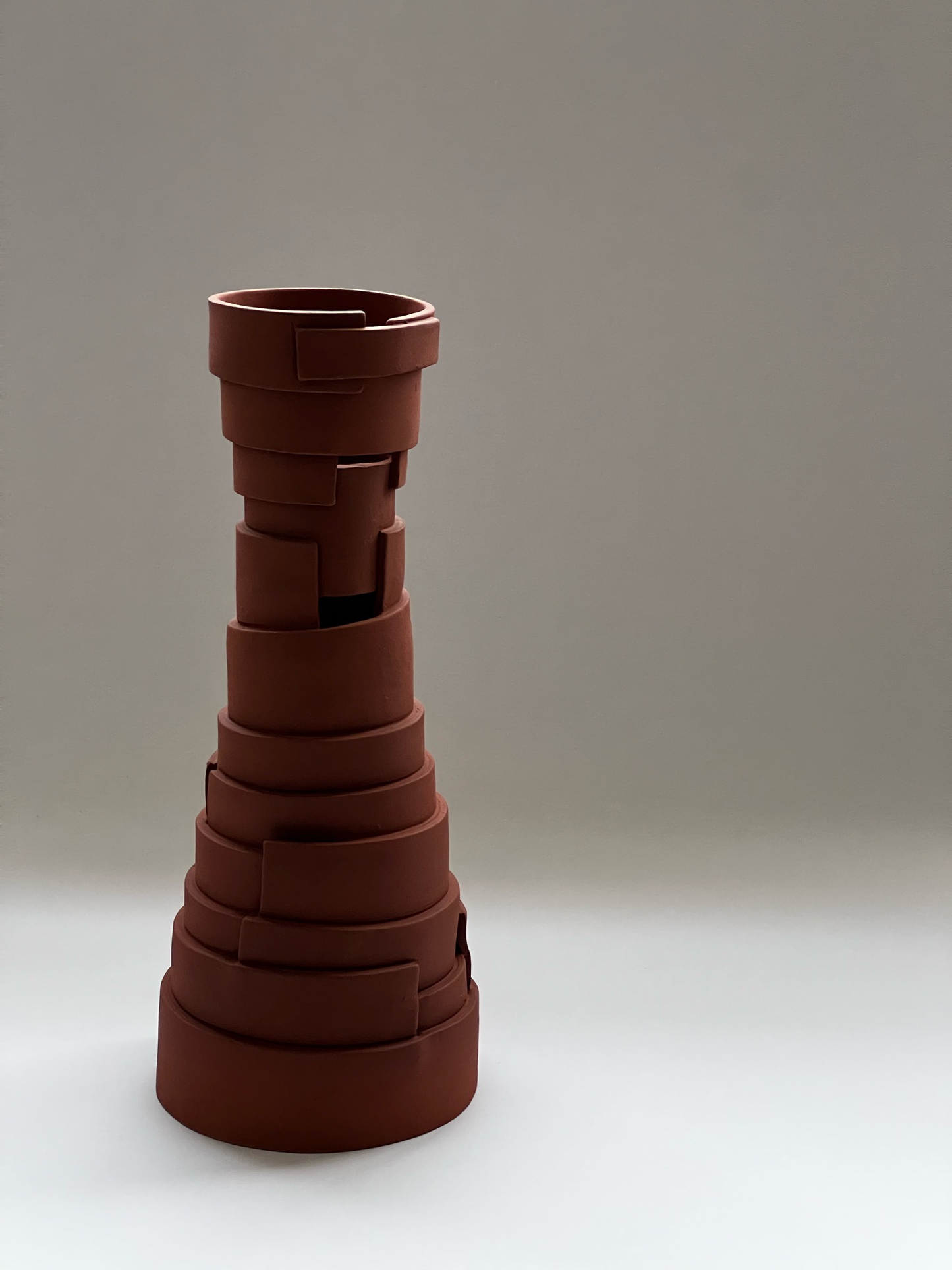Handmade Terracotta Vase – Hand - Built Ceramic Vase for Rustic Modern Home Decor